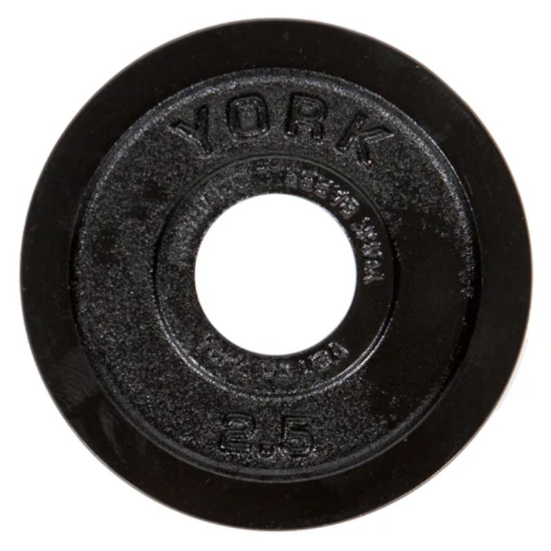 York Legacy Cast Iron Precision Milled Olympic Plate Set - 300 lb _ 29037 2.5 lb olympic plate