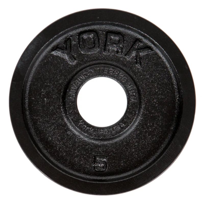 York Legacy Cast Iron Precision Milled Olympic Plate Set - 300 lb _ 29037 5 lb olympic plate