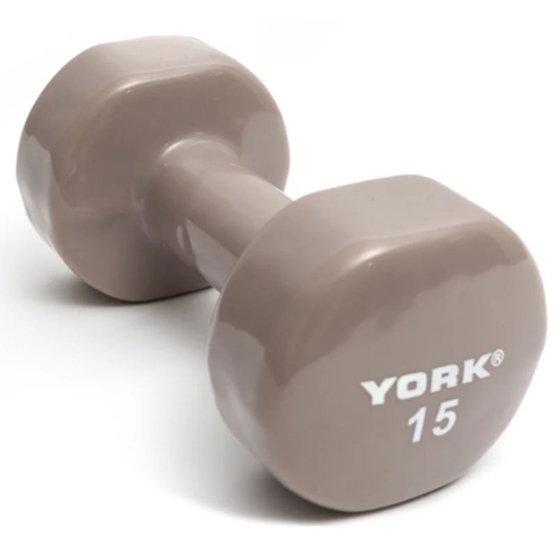 York Multi-Color Vinyl Fitbell 15 lb dumbbells