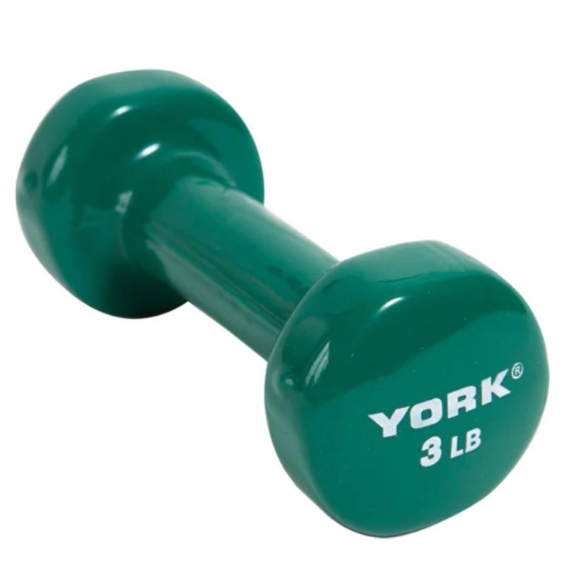 York Multi-Color Vinyl Fitbell 3 lb dumbbells