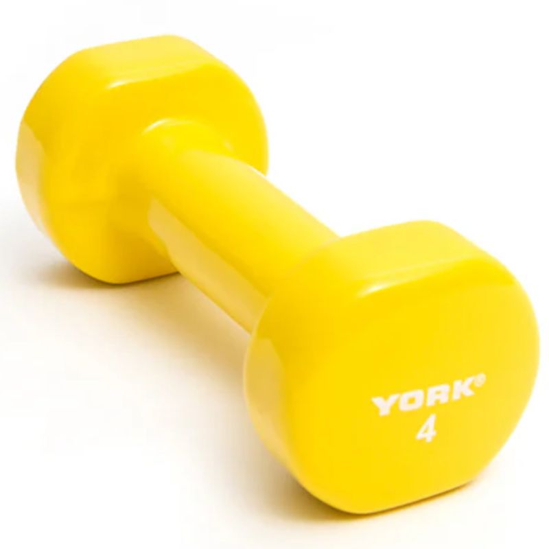York Multi-Color Vinyl Fitbell 4 lb dumbbells