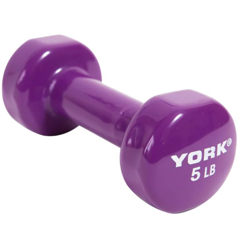 York Multi-Color Vinyl Fitbell 5 lb dumbbells