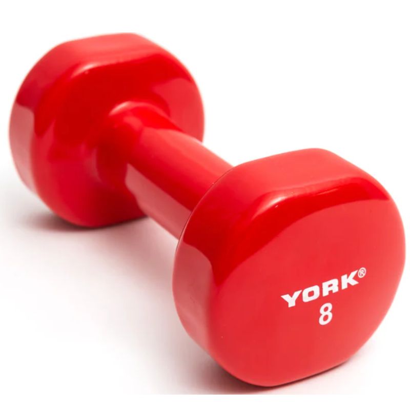 York Multi-Color Vinyl Fitbell 8 lb dumbbells