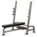 York STS Olympic Flat Bench w_ Gun Racks Silver _ 55041 Silver