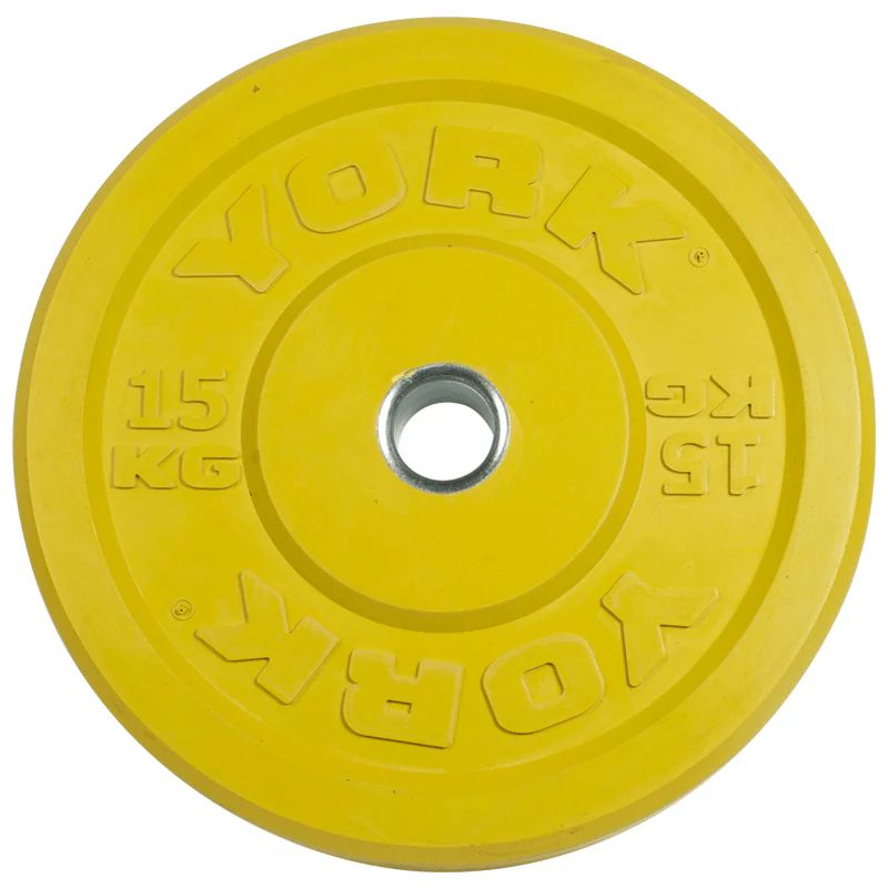 York 160kg Colored Rubber Training Bumper Plate Set 15 kg Bumper Plates