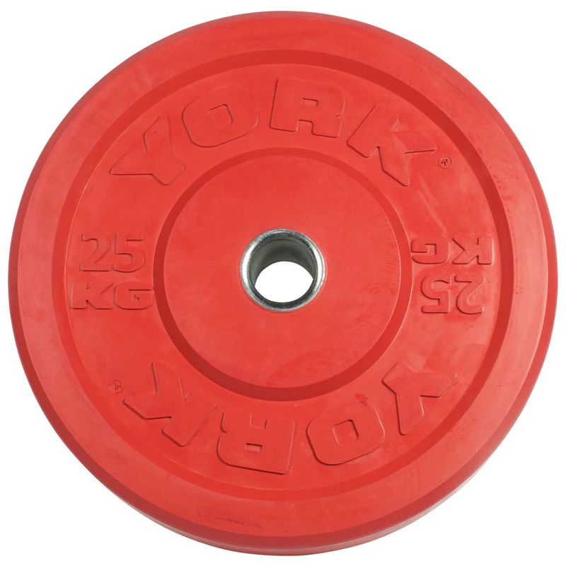 York 160kg Colored Rubber Training Bumper Plate Set 25 kg Bumper Plates