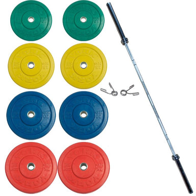 York 160kg Colored Rubber Training Bumper Plate Set Main