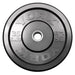 York Black Rubber Bumper Plate Set with Bar 35 lb Bumper Plates