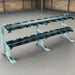 York ETS Saddle Rack for Pro-Style Dumbbells Empty in Gym