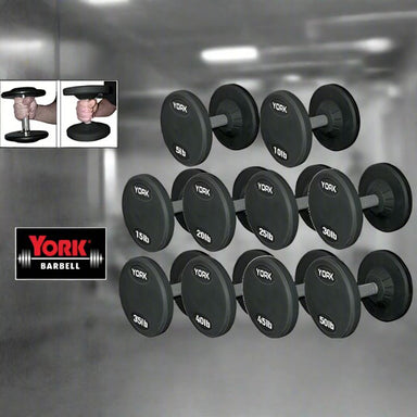 York Rubber Pro Style Dumbbell Set 