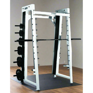 York STS Counter-Balanced Smith Machine White in Home Gym