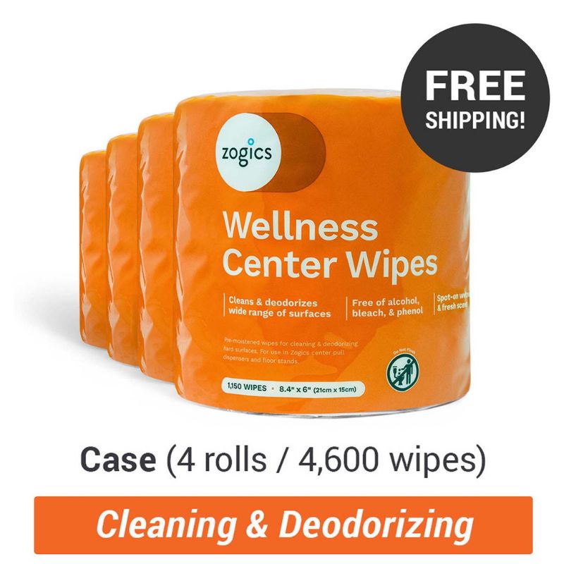 Zogics Cleaning Wipes -   Case (4 Rolls , , 4600 wipes)