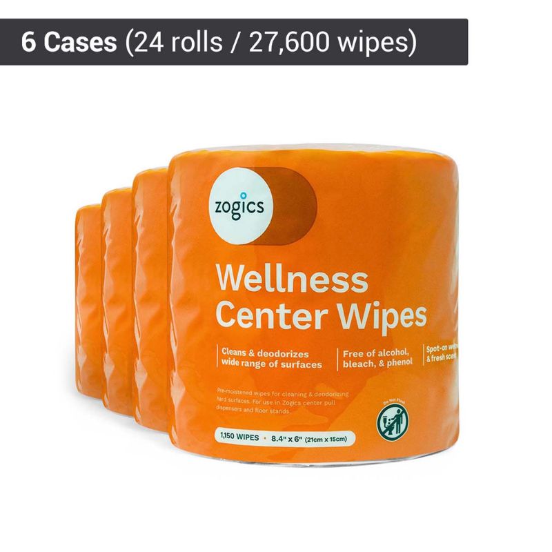 Zogics Cleaning Wipes 6 Cases ( 24 rolls  27600 wipes)