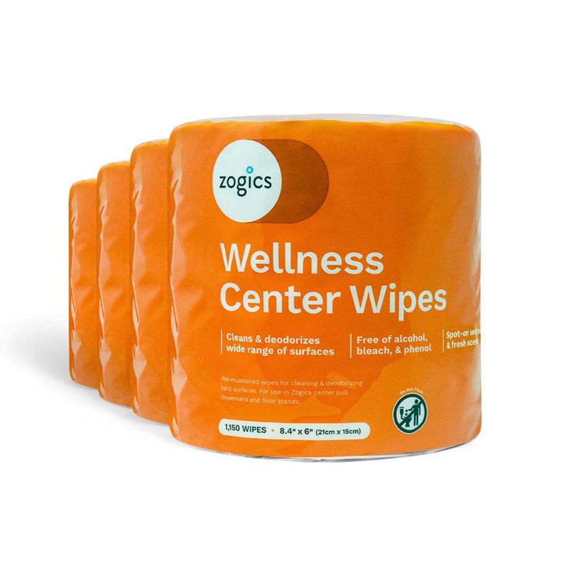 Zogics Cleaning Wipes Case (4 Rolls)