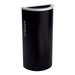 Zogics Ex-Cell Black Half Round Trash Can