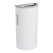 Zogics Ex-Cell White Half Round Trash Can on a white background