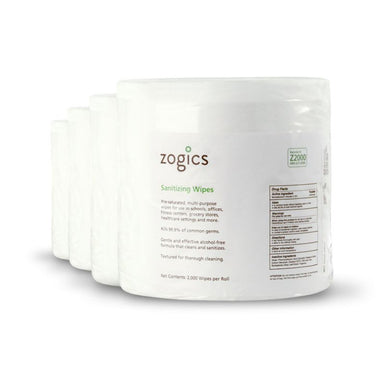 Zogics Hand & Surface Sanitizing Wipes 4 Rolls