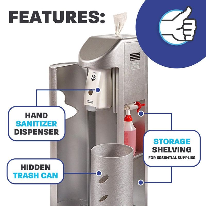 Zogics The Cleaning Station Wipes Dispenser + Hand Sanitizing Station Features
