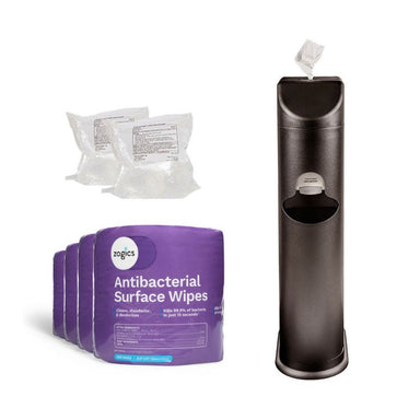 Zogics The Cleaning Station + Antibacterial Wipes Starter Kit  - Black