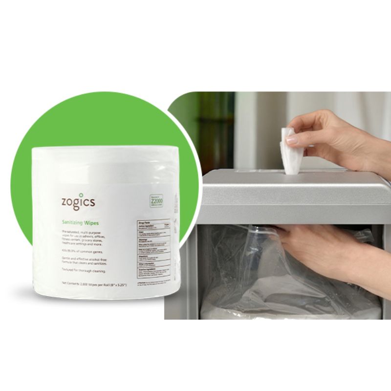 Zogics The Cleaning Station + Sanitizing Wipes Starter Kit Closed up Detail