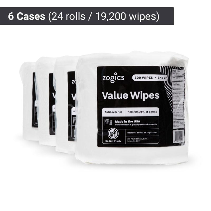Zogics Value Wipes 6 Cases 24 Rolls