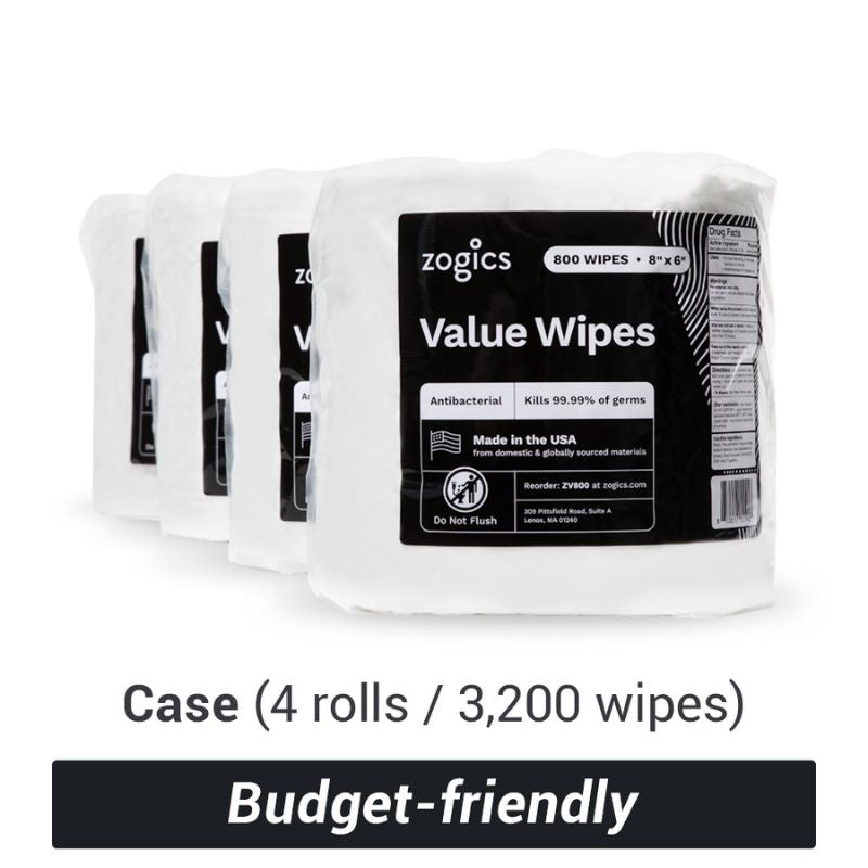 Zogics Value Wipes Case 4 Rolls