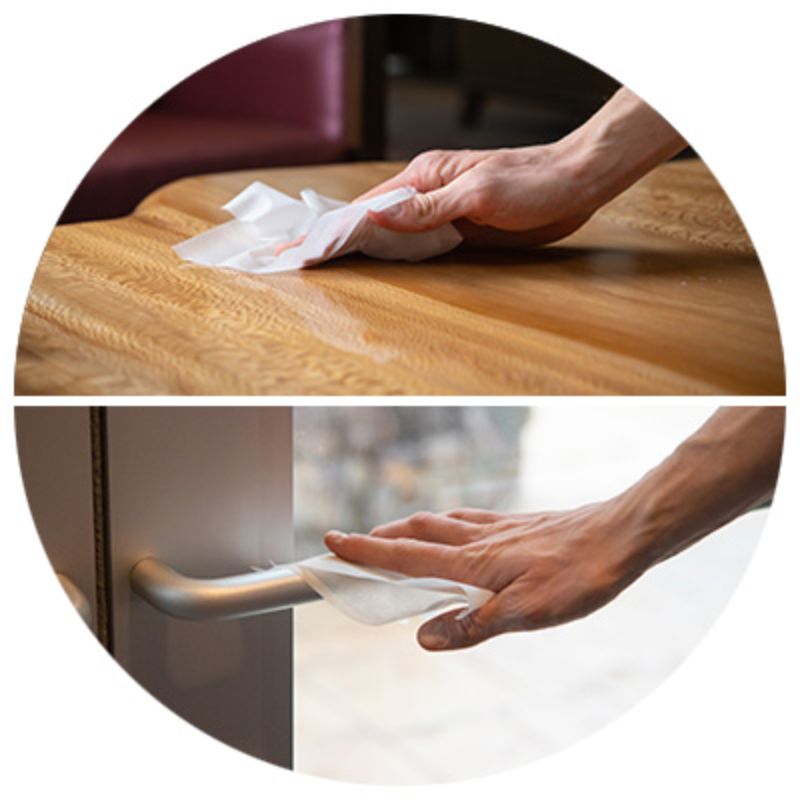 Zogics Wellness Center Wipes (4 rolls_case) + Wipes Floor Dispenser with Door - Perfect Wipes