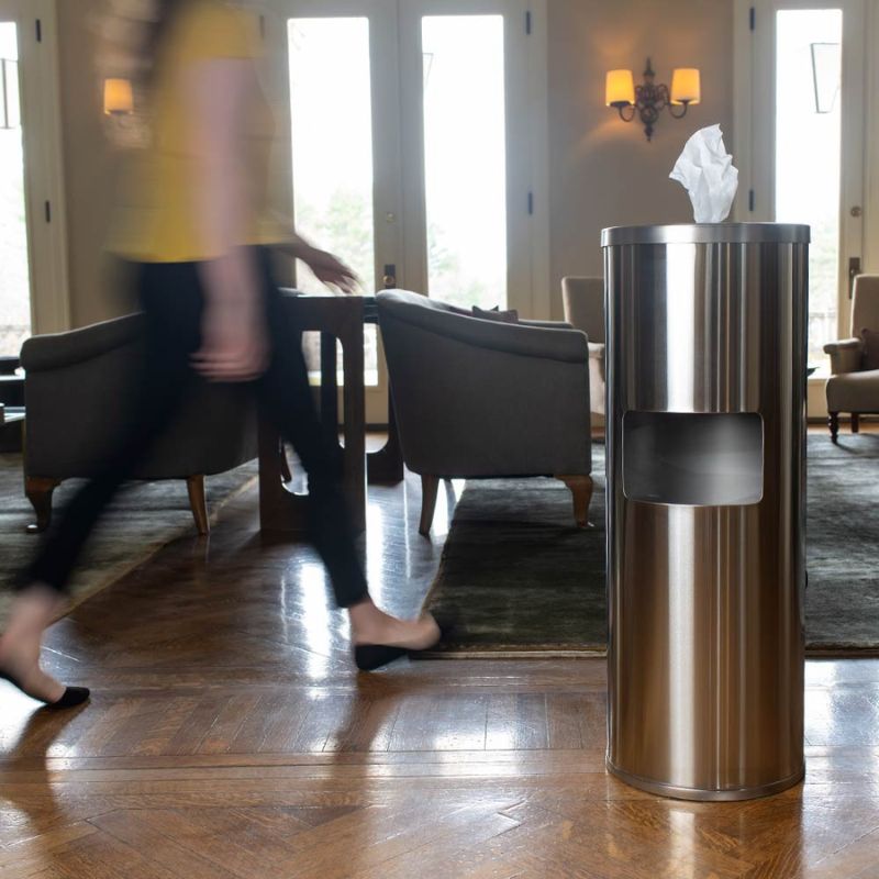 Zogics Wipes Dispenser, Stainless Steel Floor Dispenser used in Living Room