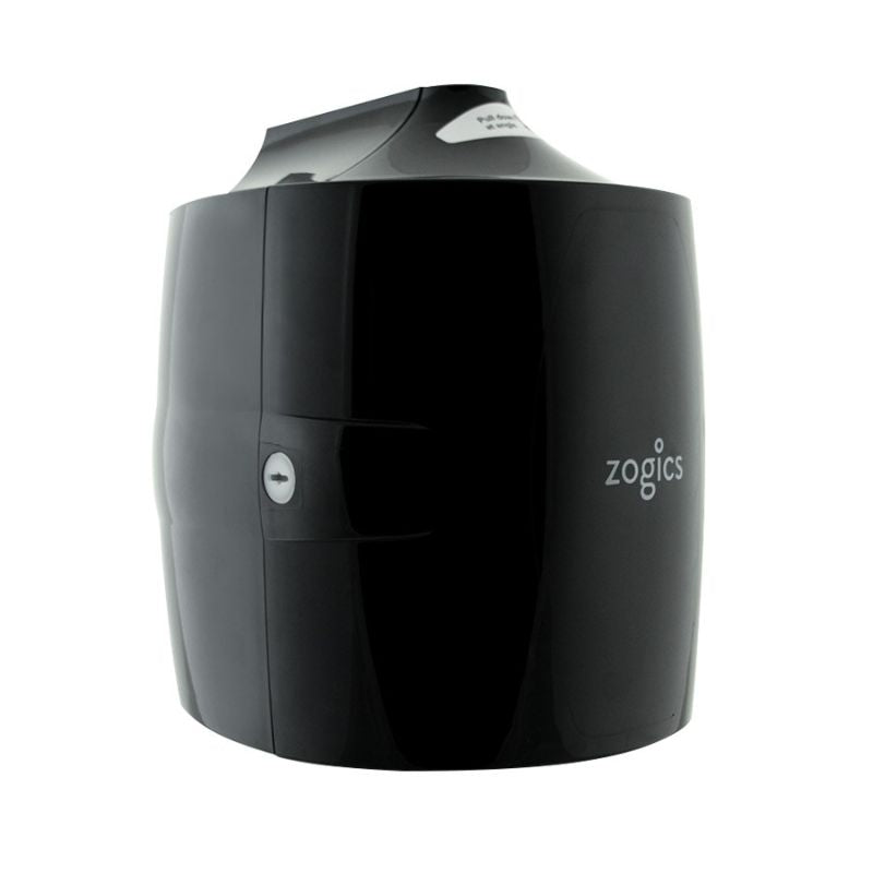 Zogics Wipes Dispenser, Upward Dispensing Side View