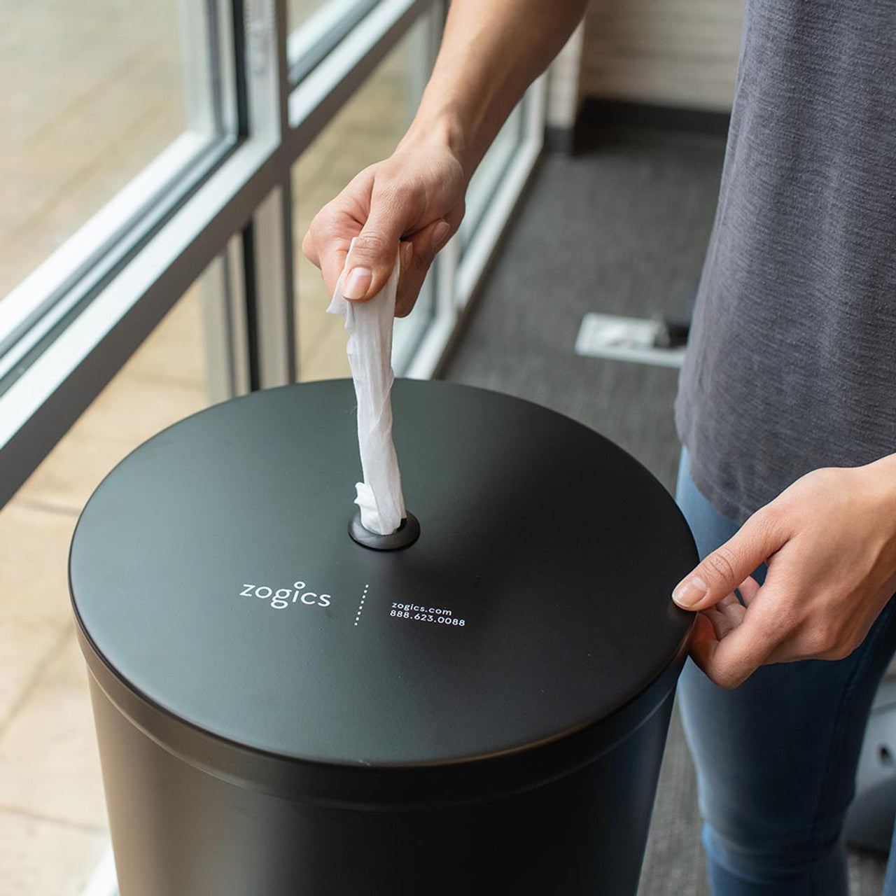 Zogics Disinfectant Wipes Dispenser, Powder Coated Floor Dispenser