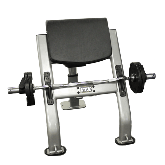 VTX Standing Curl Bench | G-CB  Sample with Barbell