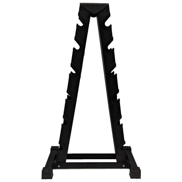 York 2 Sided A-Frame Dumbbell Rack - Black   Accommodates Rubber Hex or Chrome  (Any 6 prs. 2.5 - 30) - 69002