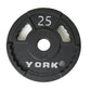 York. G-2 Olympic Dual Grip Thin Line Cast Iron Plate - Black