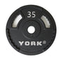 York. G-2 Olympic Dual Grip Thin Line Cast Iron Plate - Black