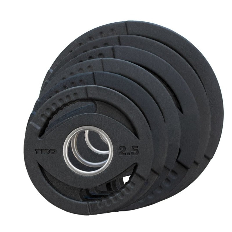TKO 445Lb Olympic Rubber Plate Set - 803OR-445