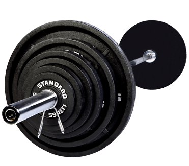 USA by Troy Olympic 300lb Weight Set Black Plates with Chrome Bar - BOSS-300