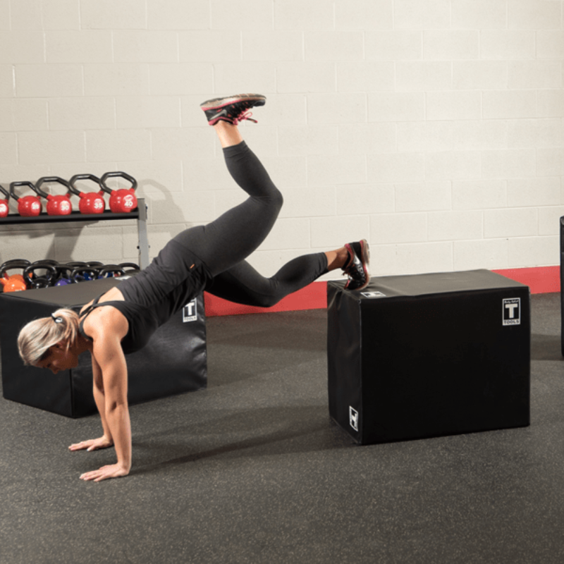 Body Solid 3 Way Soft Plyo Box, 20", 24", 30" | BSTSPBOX - Sample  Exercise 18