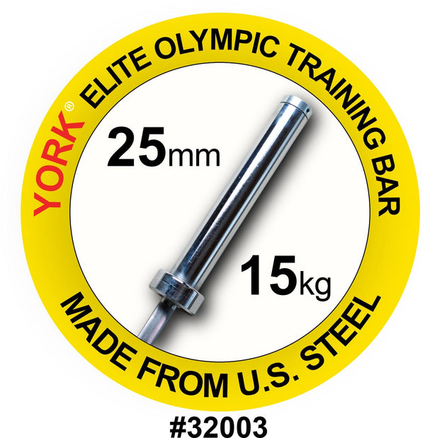 YORK Women's 15 kg Olympic Training Weight Bar - 32003