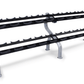 TROY 5-100 lb Rubber-Encased Pro-Style Dumbbell Set with Saddle Rack COMMPAC-RUFDR100
