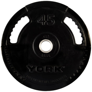 YORK G2 Dual Grip Thin Line Rubber Encased Olympic Plate - 2.5lb to 45lb