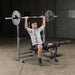 Body Solid Power Center Combo Bench | GDIB46L - Sample Exercise with Barbell