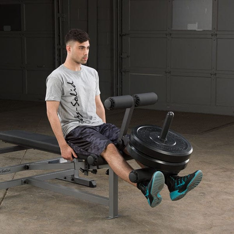 Body Solid Power Center Combo Bench | GDIB46L -  Sample Exercise with Plates