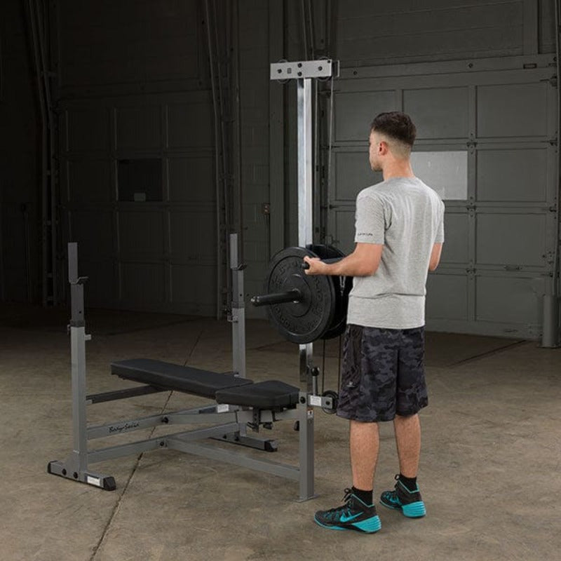 Body Solid Power Center Combo Bench | GDIB46L - Sample Exercise with  Plates