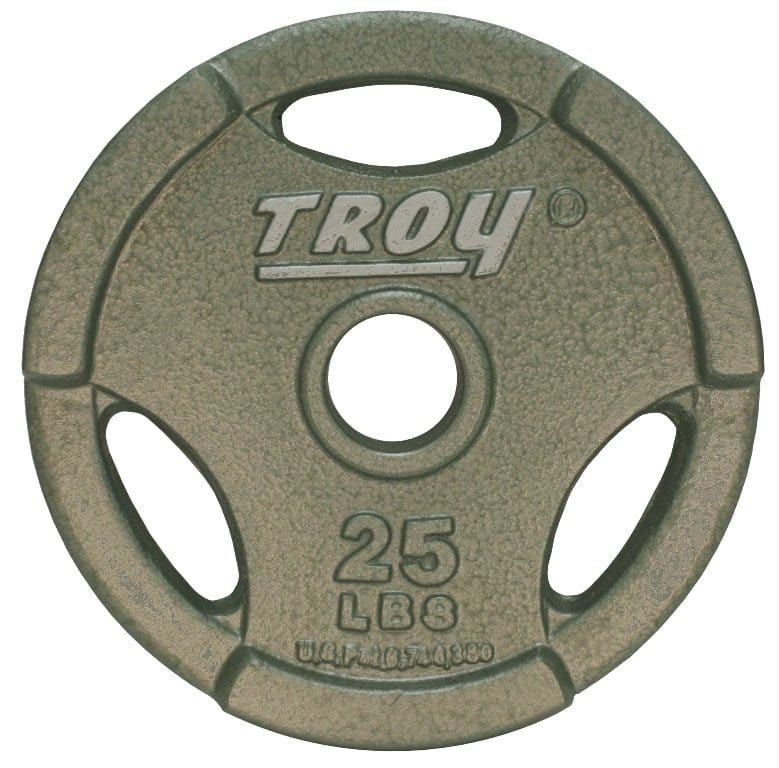 TROY Machined Olympic Grip Plate Gray 255lb Set - GO
