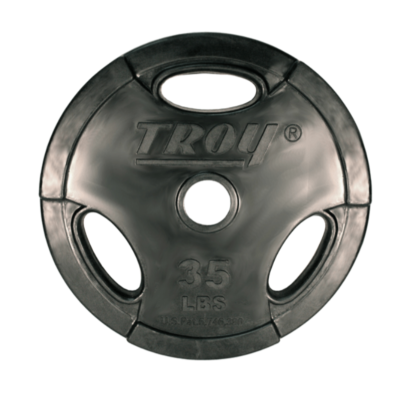 TROY Rubber Encased Olympic Grip Plate | GO-R 35lb