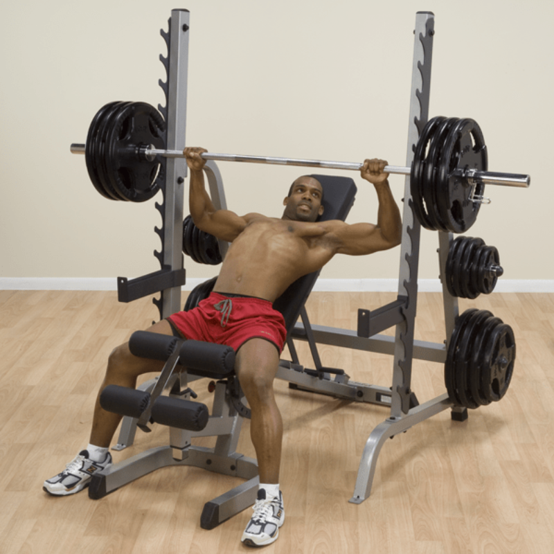 Body Solid Multi Press Station | GPR370 - Sample Execise with Grip Plates