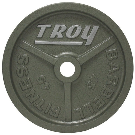 TROY Wide Flange Premium Grade Machined Olympic Plate Gray HO
