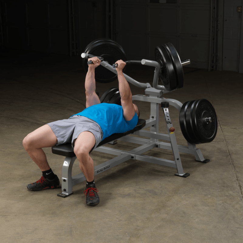Body Solid Pro Clubline Leverage Bench Press | LVBP - Sample with Plates