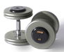 TROY Pro-Style Gray Dumbbell Set Rubber End Caps | HFDC-R 45lb Pair