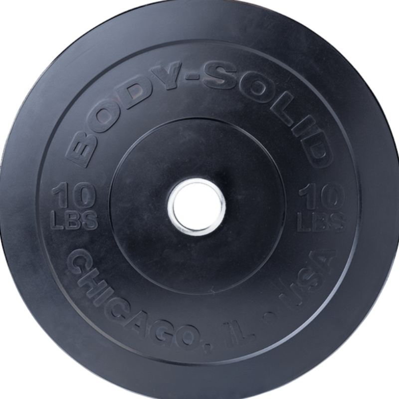Body Solid Black Chicago Extreme Bumper Plates 10 lb | OBPX